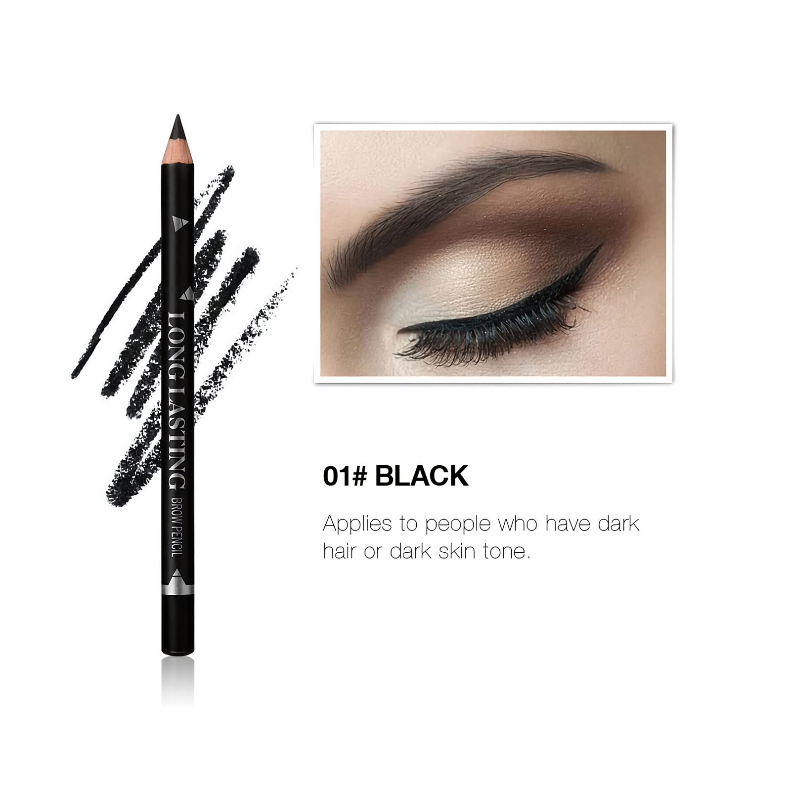 SUMEITANG crayon sourcils noir pour tracé net et durable