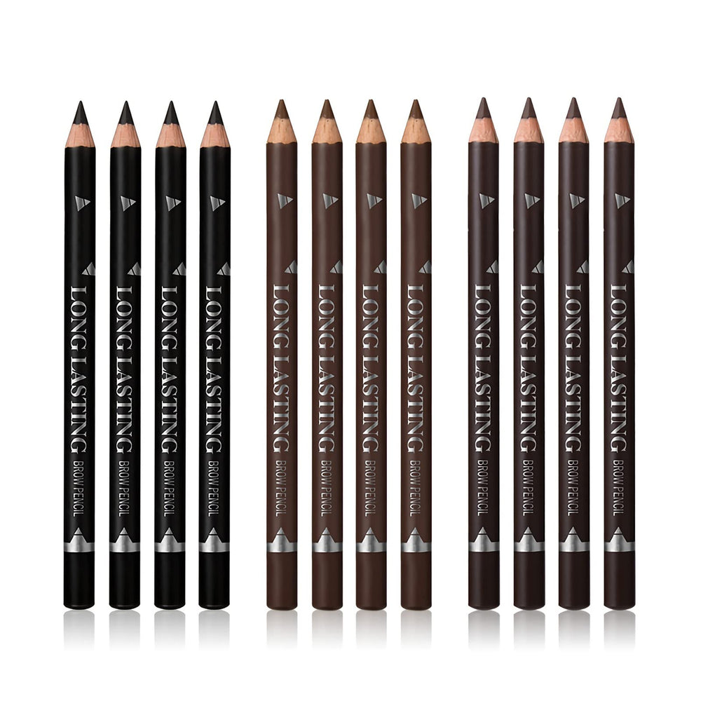 SUMEITANG ensemble 12 crayons sourcils et pour les yeux, maquillage polyvalent et durable.