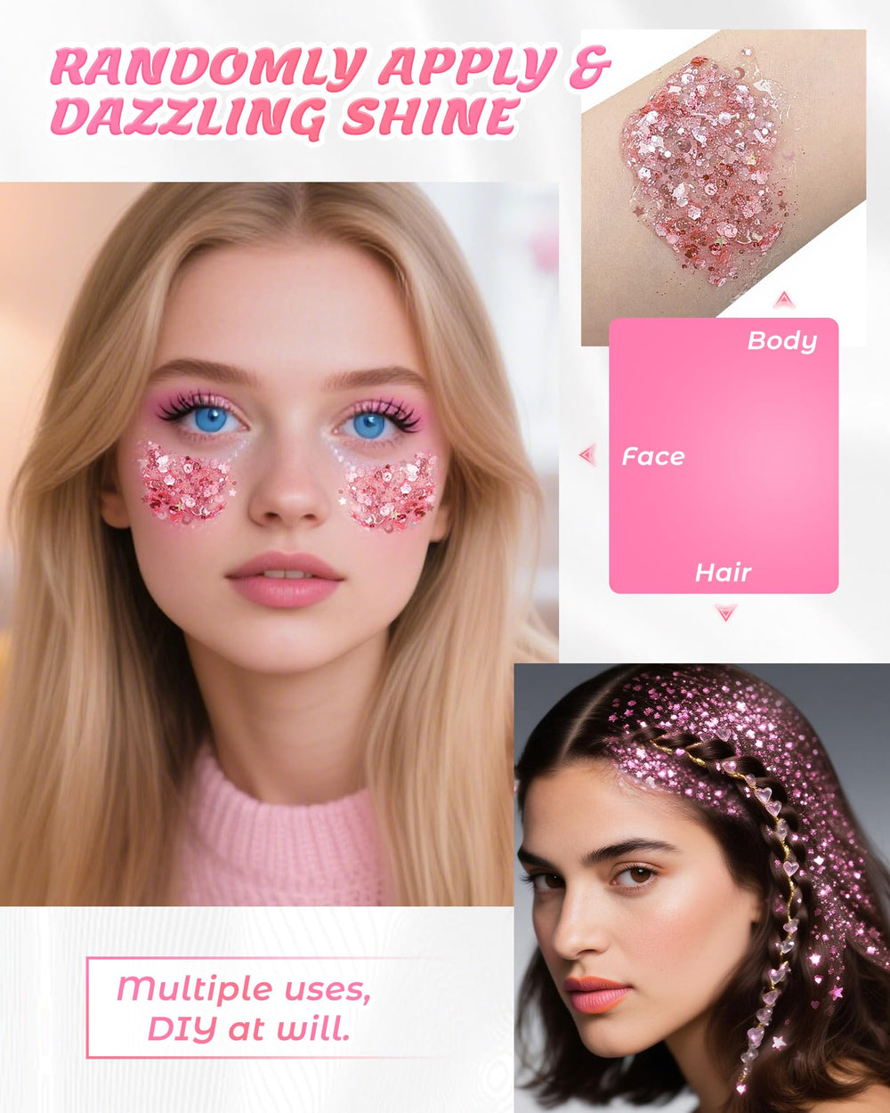 SUMEITANG Gel rose pour ongles, finition éclatante et rapide