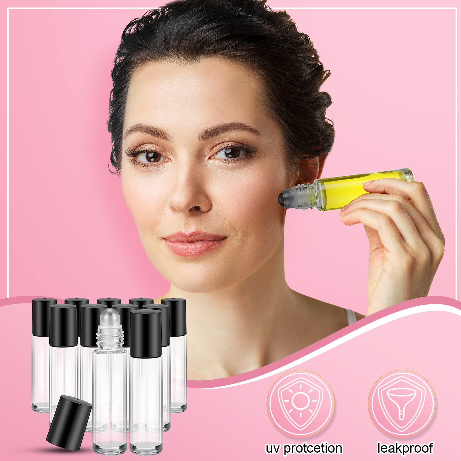 Sumind paquet 150 bouteilles roll-on en verre clair pour idées faits maison.