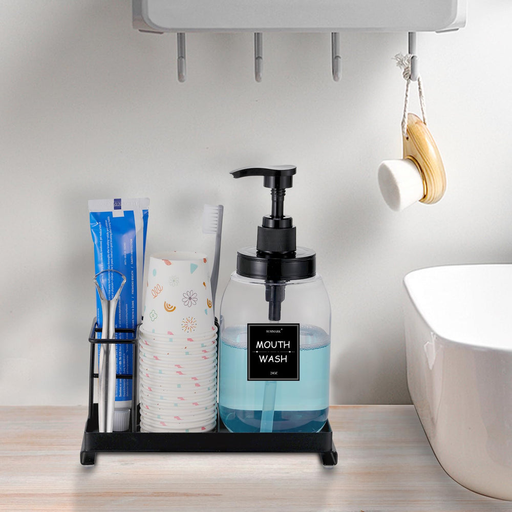 Summark-ensemble accessoires salle bain, solution tout-en-un pratique