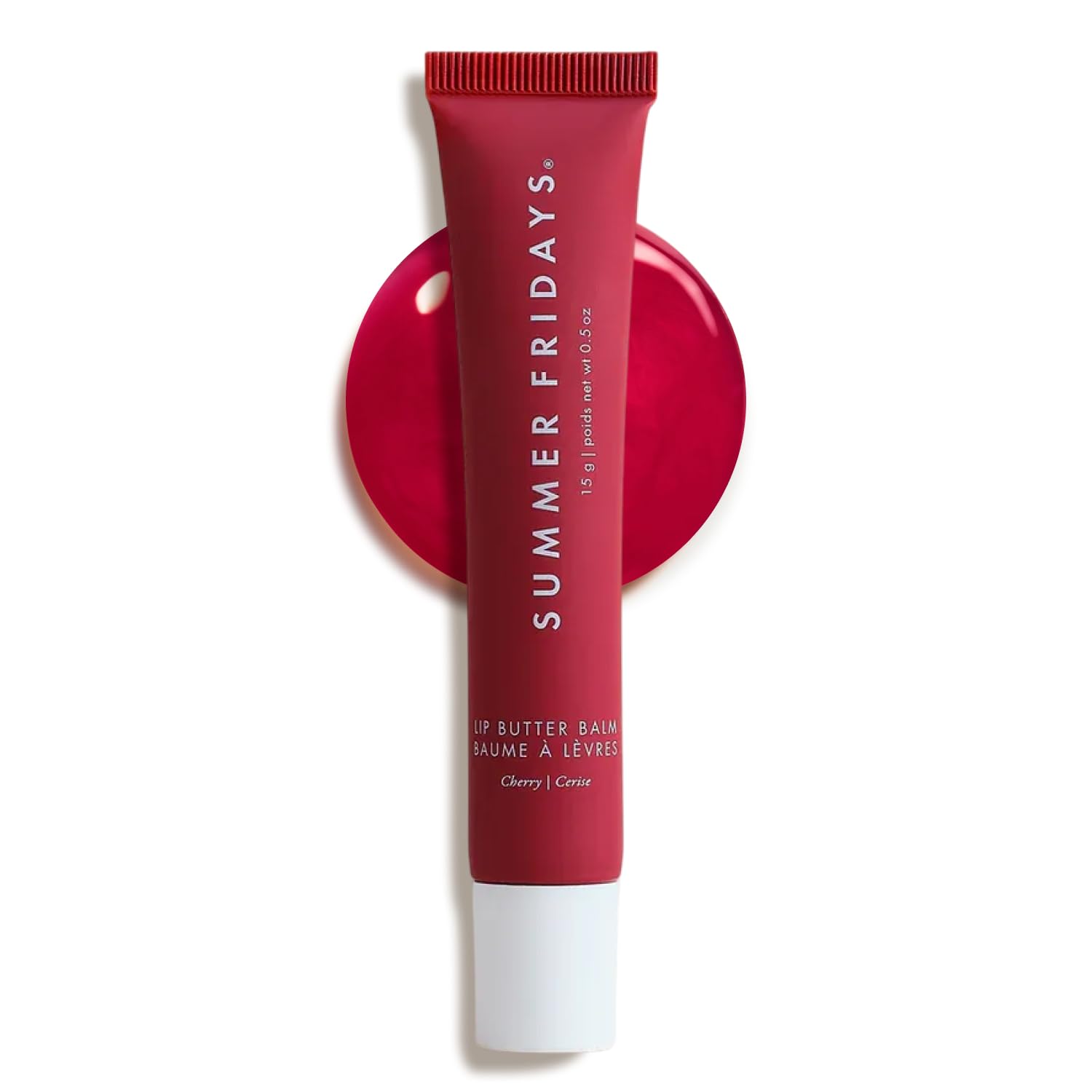 Summer Fridays baume lèvres teinté cerise, hydratation rapide et couleur légère.
