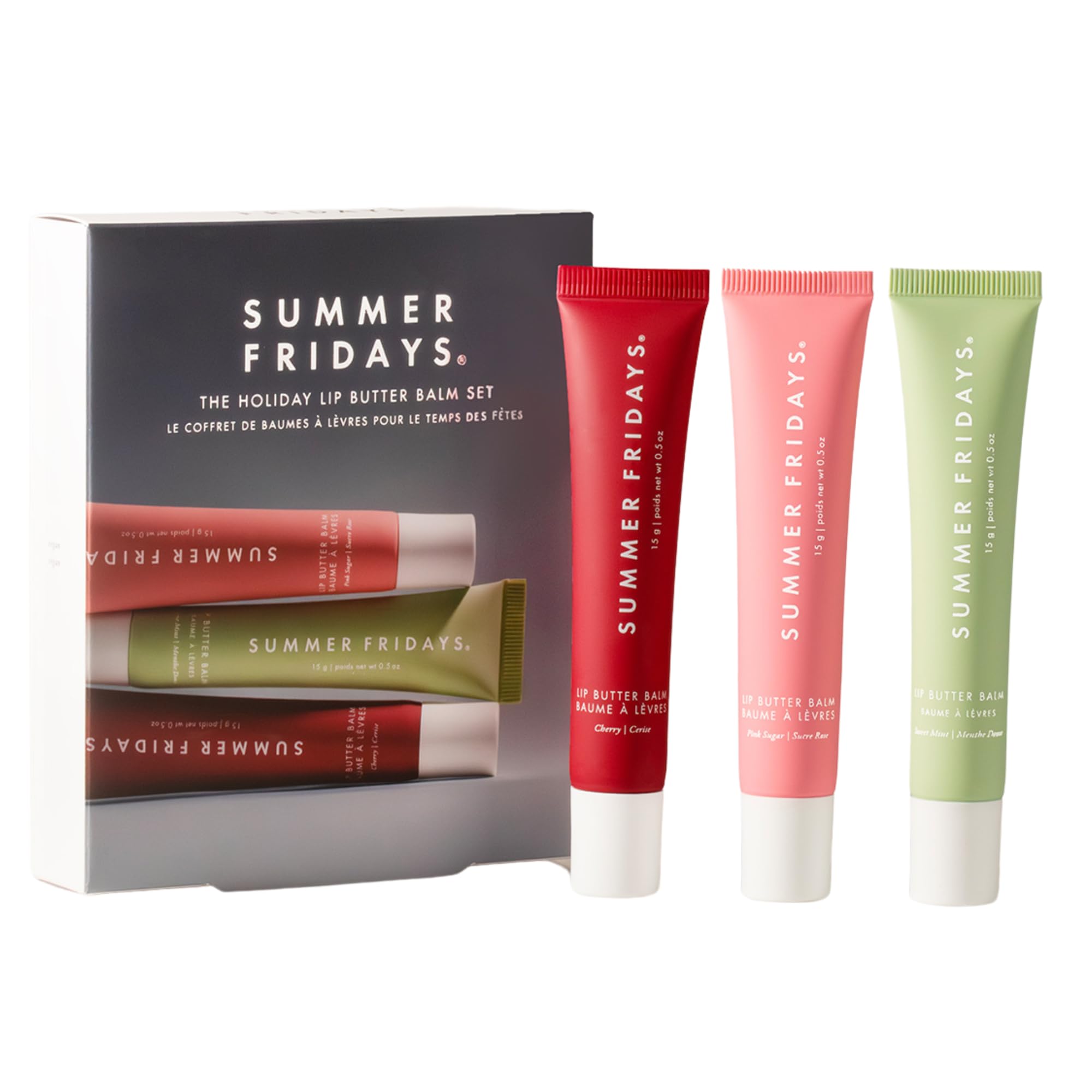 Summer Fridays coffret lip butter fête en boîte, hydratation instantanée et éclat naturel