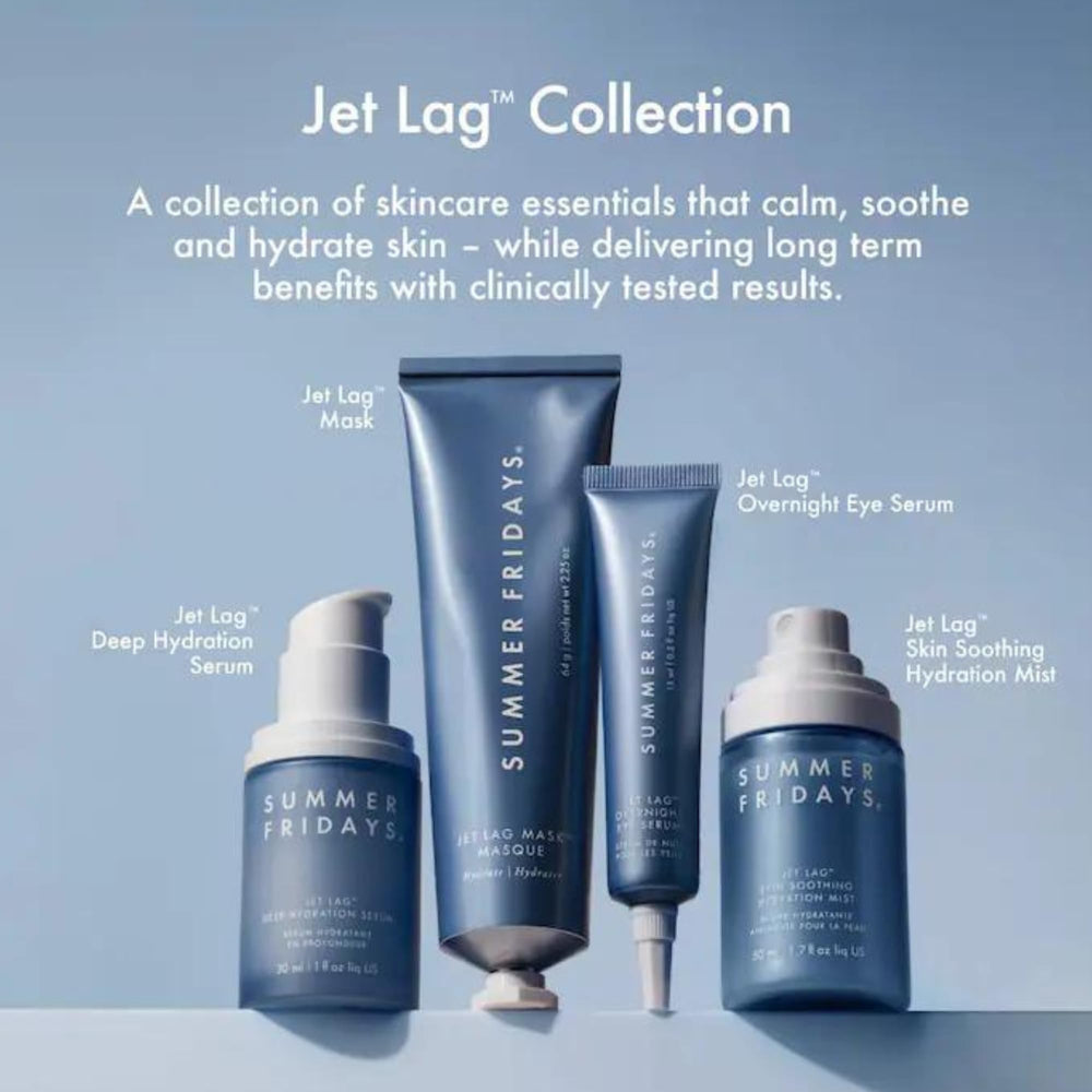 Summer Fridays Jet Lag brume-visage-ingredients-vitamine-e : contribue à maintenir l'hydratation et la souplesse.