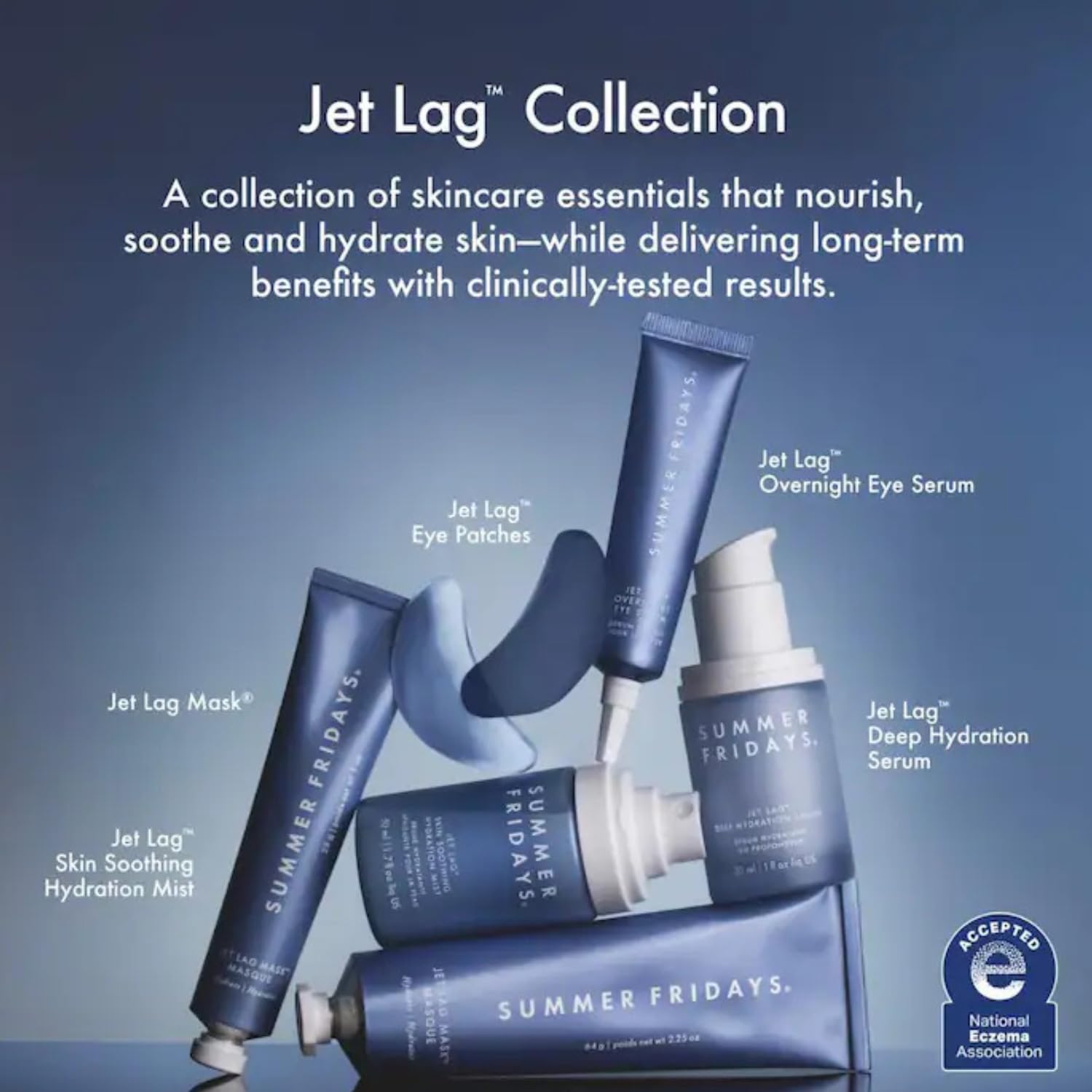 Patch hydrogel Summer Fridays Jet Lag hydrate rapidement et apaise la peau.