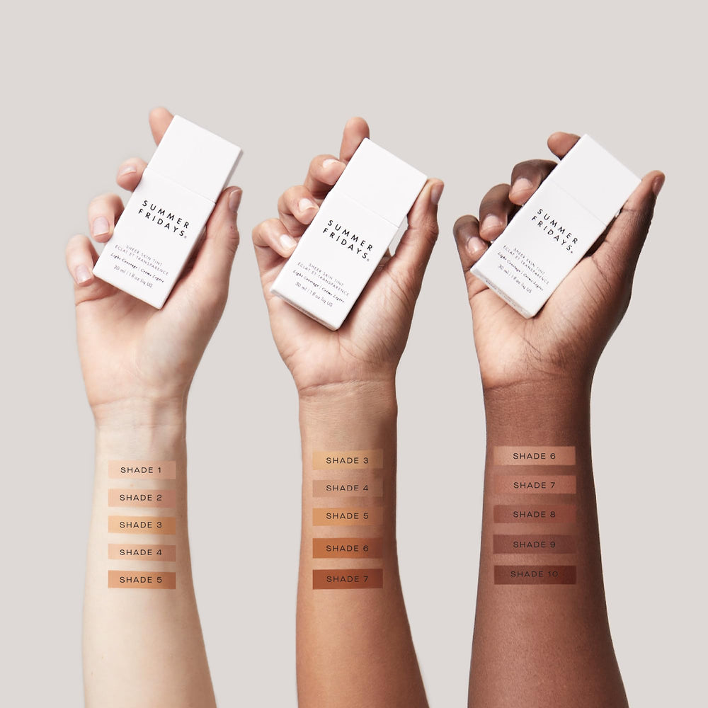 Summer Fridays Sheer Skin Tint – application matin après soin et SPF