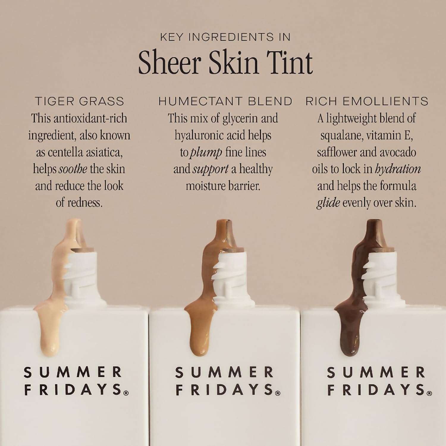 Summer Fridays Sheer Skin Tint – hyaluronique pour un effet repulpant discret