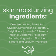 Application Moisture-All sur peau—hydratation douce et nourrissante.
