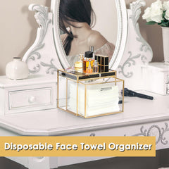 Sumnacon boite-verre essuie-visage-rangement bain compact, accès rapide.