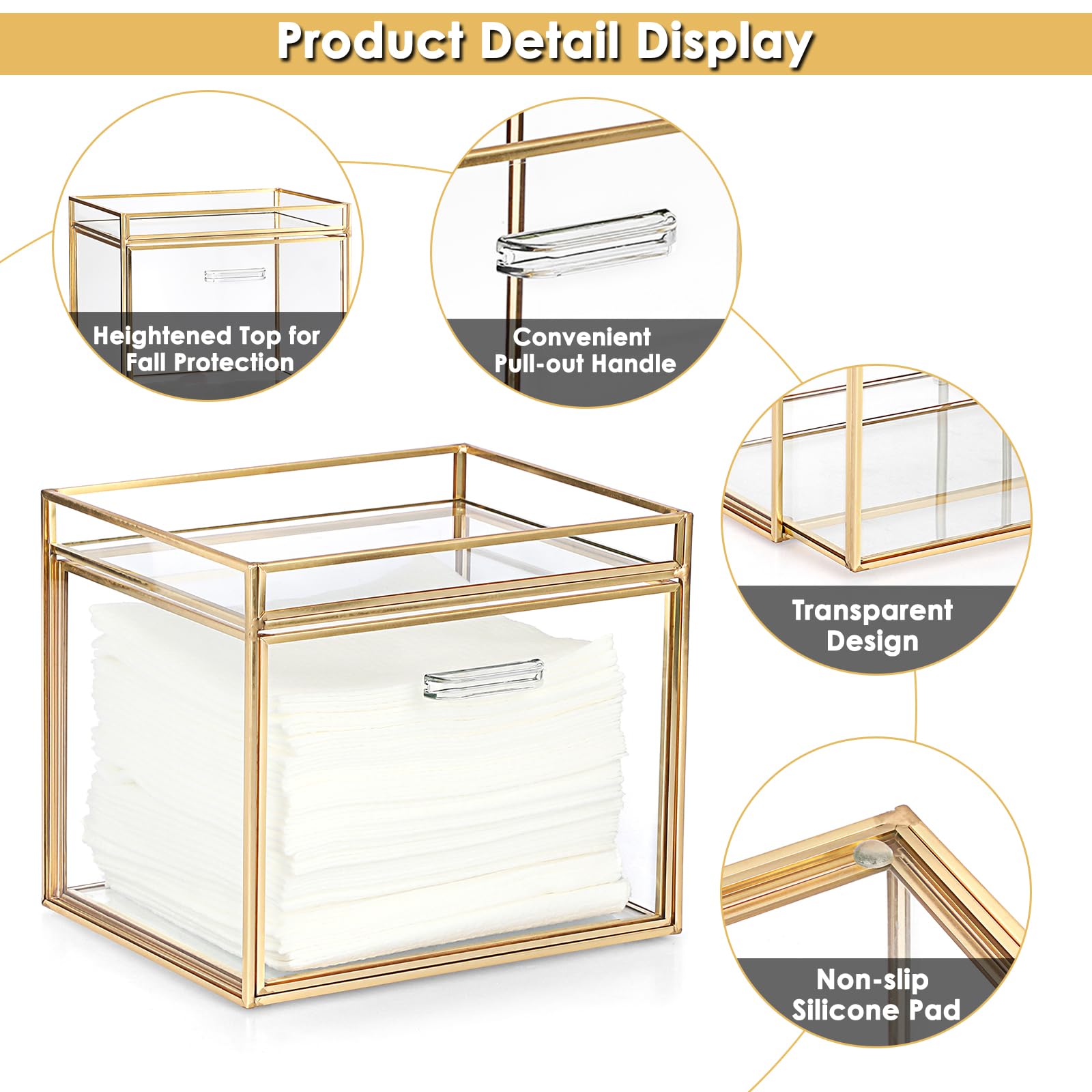 Sumnacon boite-verre sans-percage, pose stable sur plan de travail.