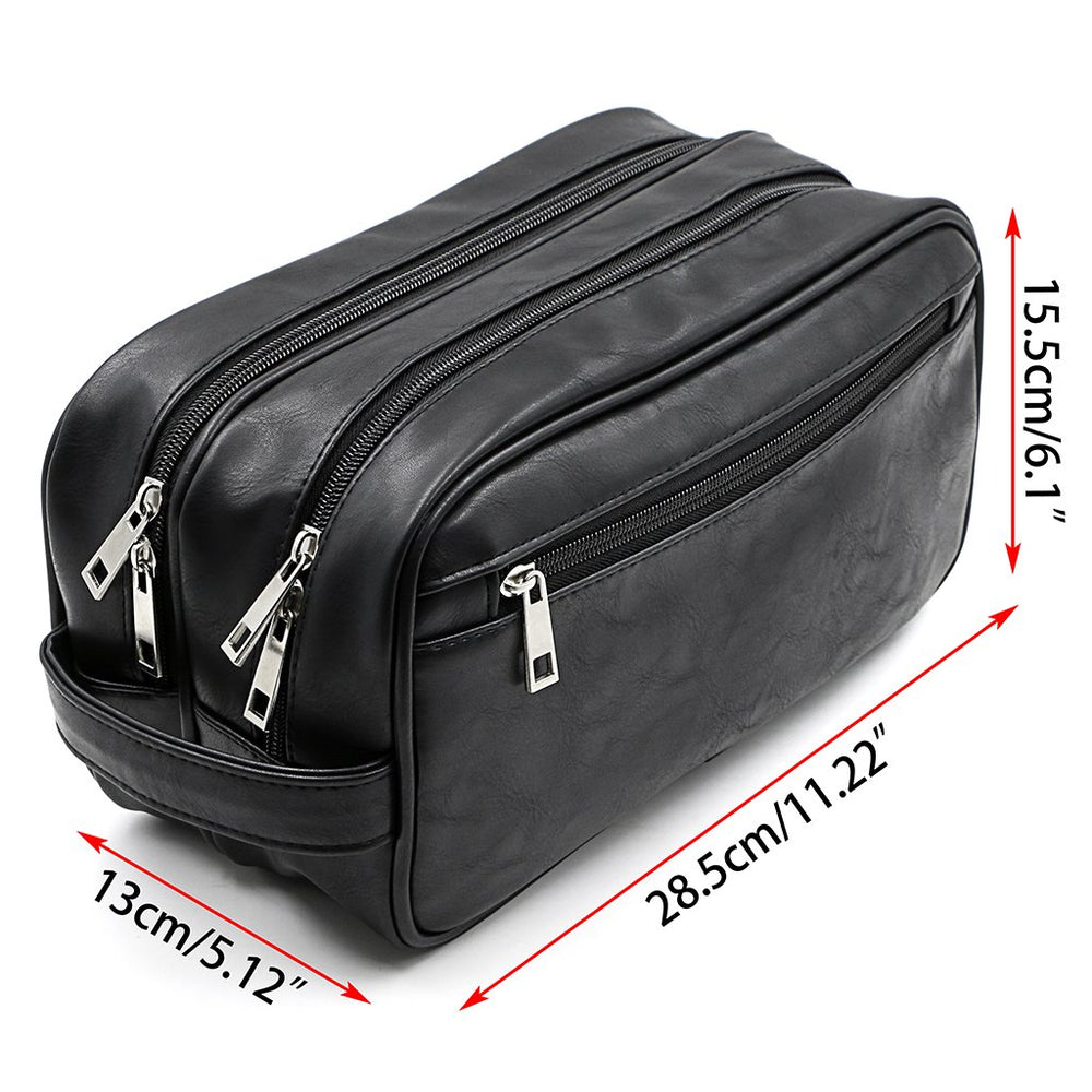 Sumnacon sac de toilette en cuir PU, aspect classique et durable.