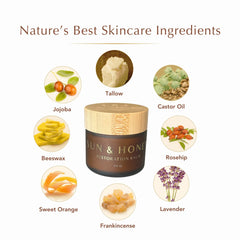 Sun and Honey Skincare – mélange huile ricin jojoba huile de rose musquée visage, nourrissant