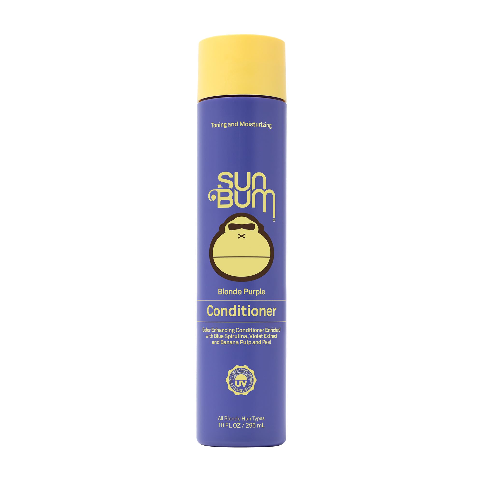 Sun Bum Blonde Purple – Bouteille, soin hydratant pour cheveux blonds.