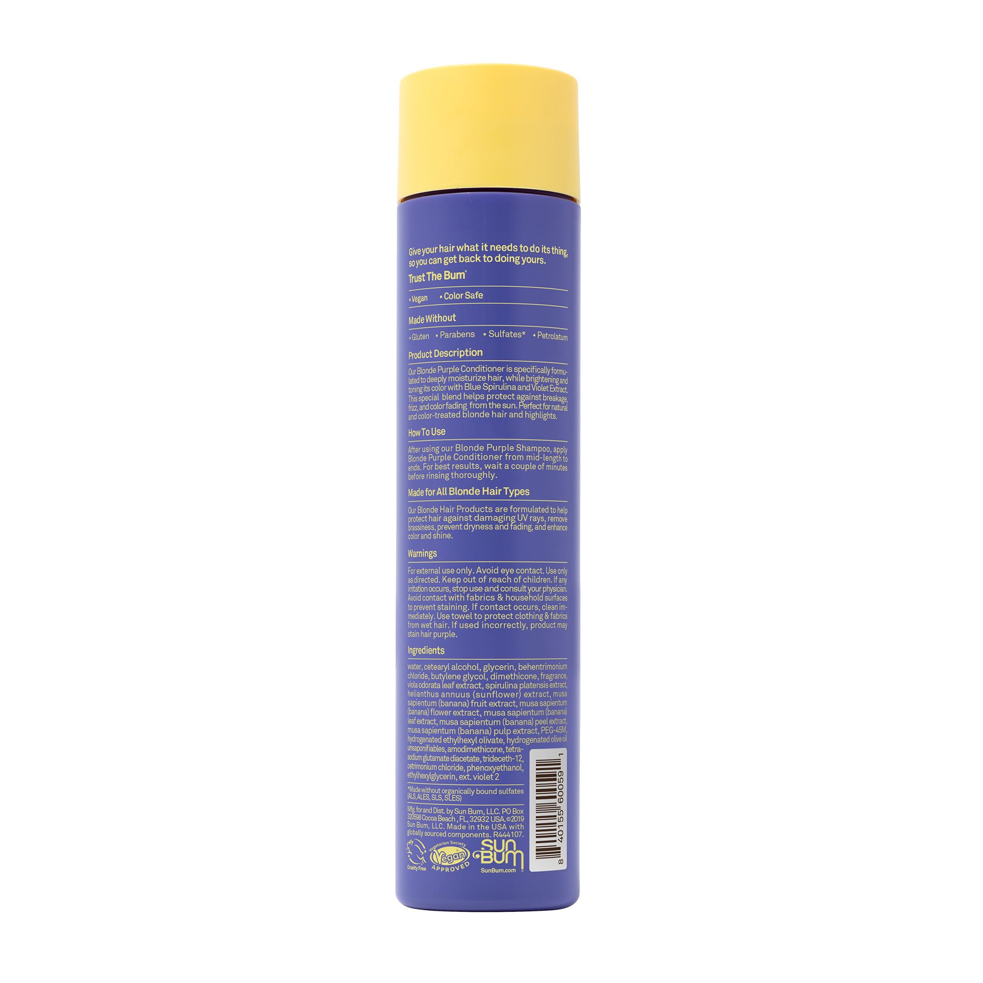 Sun Bum Blonde Purple – Routine pratique à la maison, sans sulfates ni parabènes.