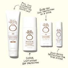 Teinte naturelle Sun Bum Minéral SPF30 sur peau, fini subtil et frais.