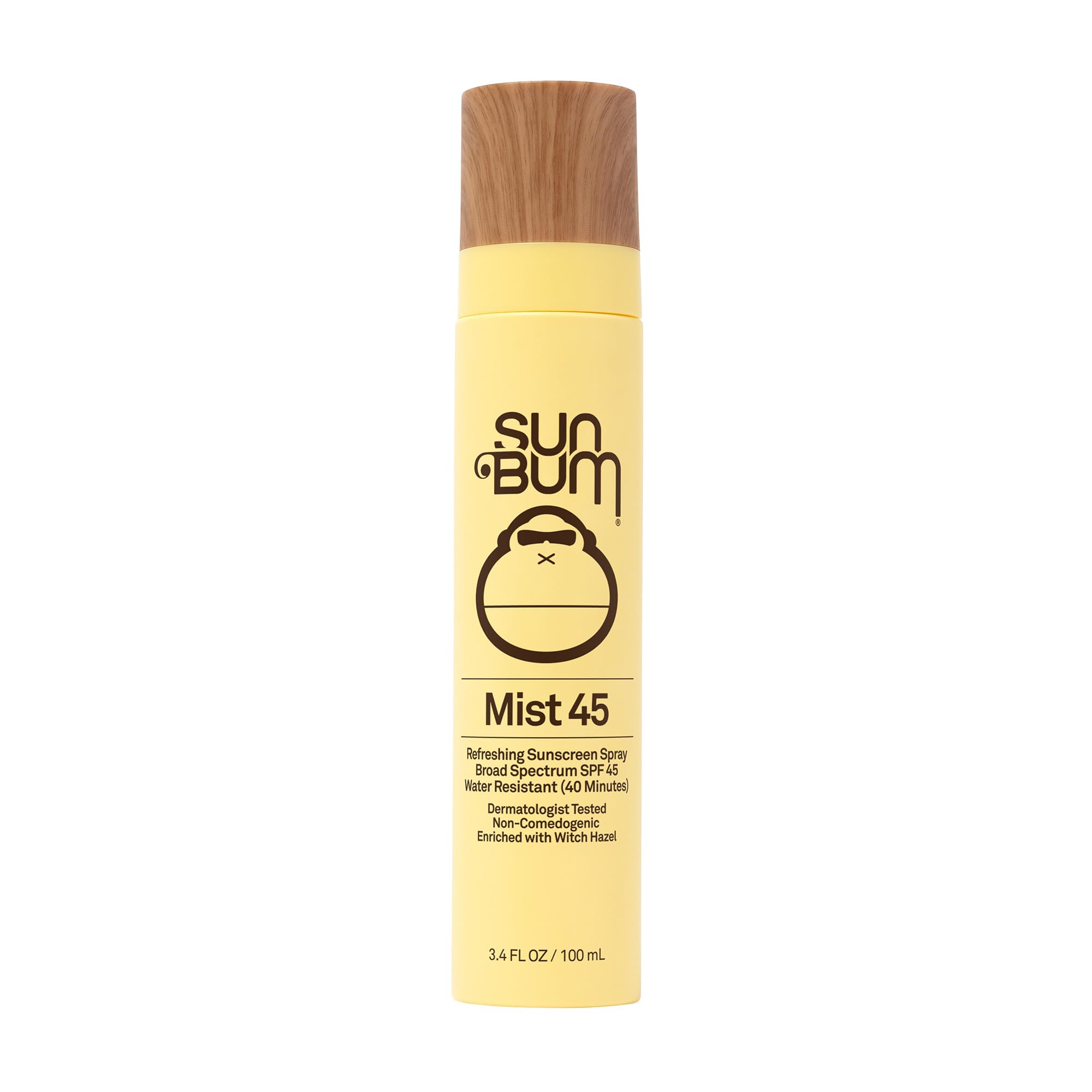 Sun Bum Original SPF45, bouteille spray visage, protection légère et pratique.