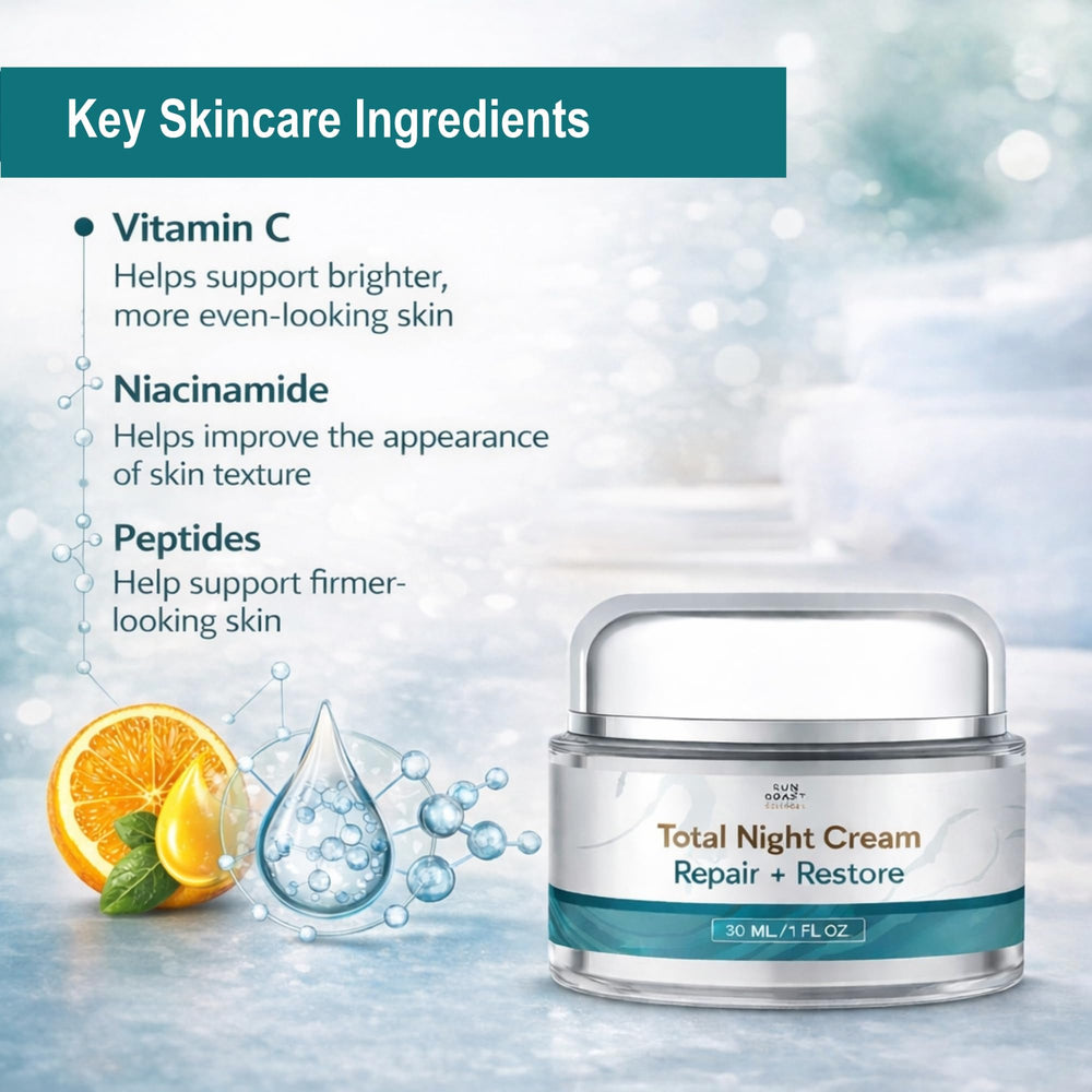 Texture non grasse de la creme nuit totale, absorption rapide.