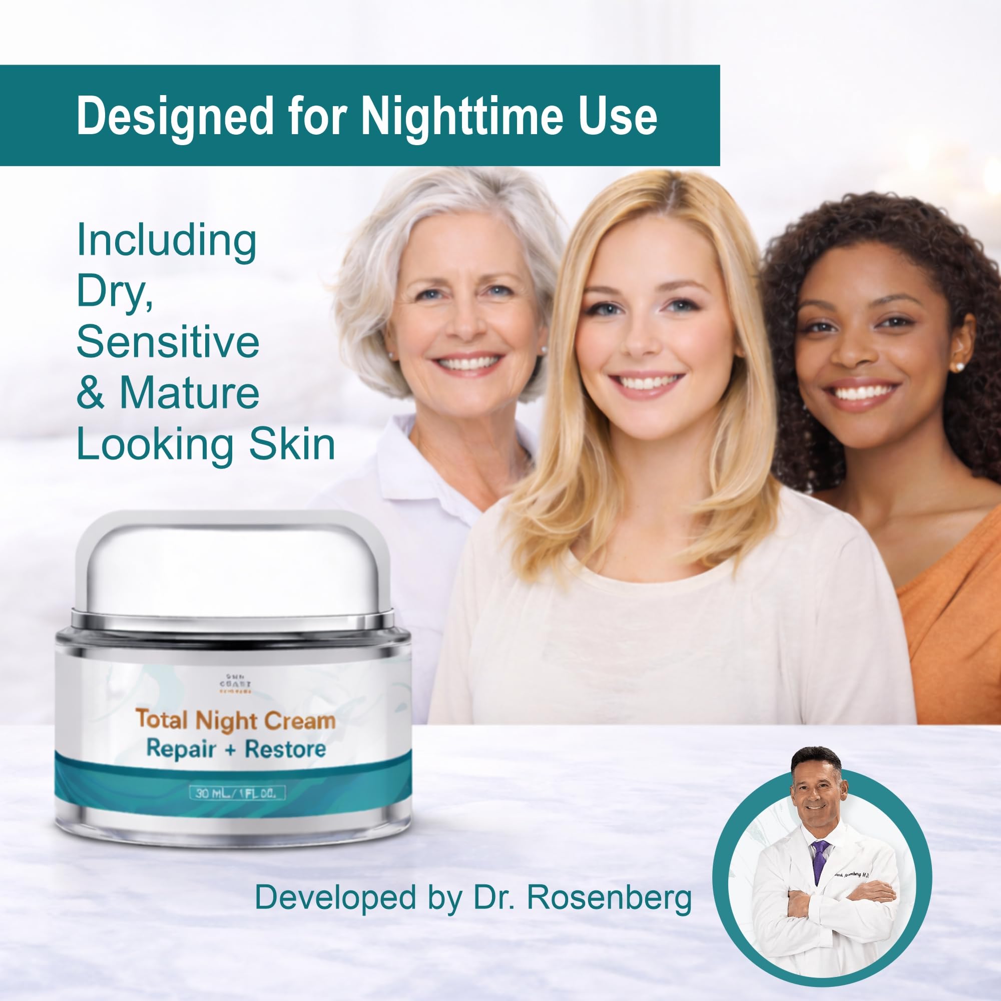 Rituel nocturne SUN COAST SCIENCES pour revitaliser la peau au réveil.