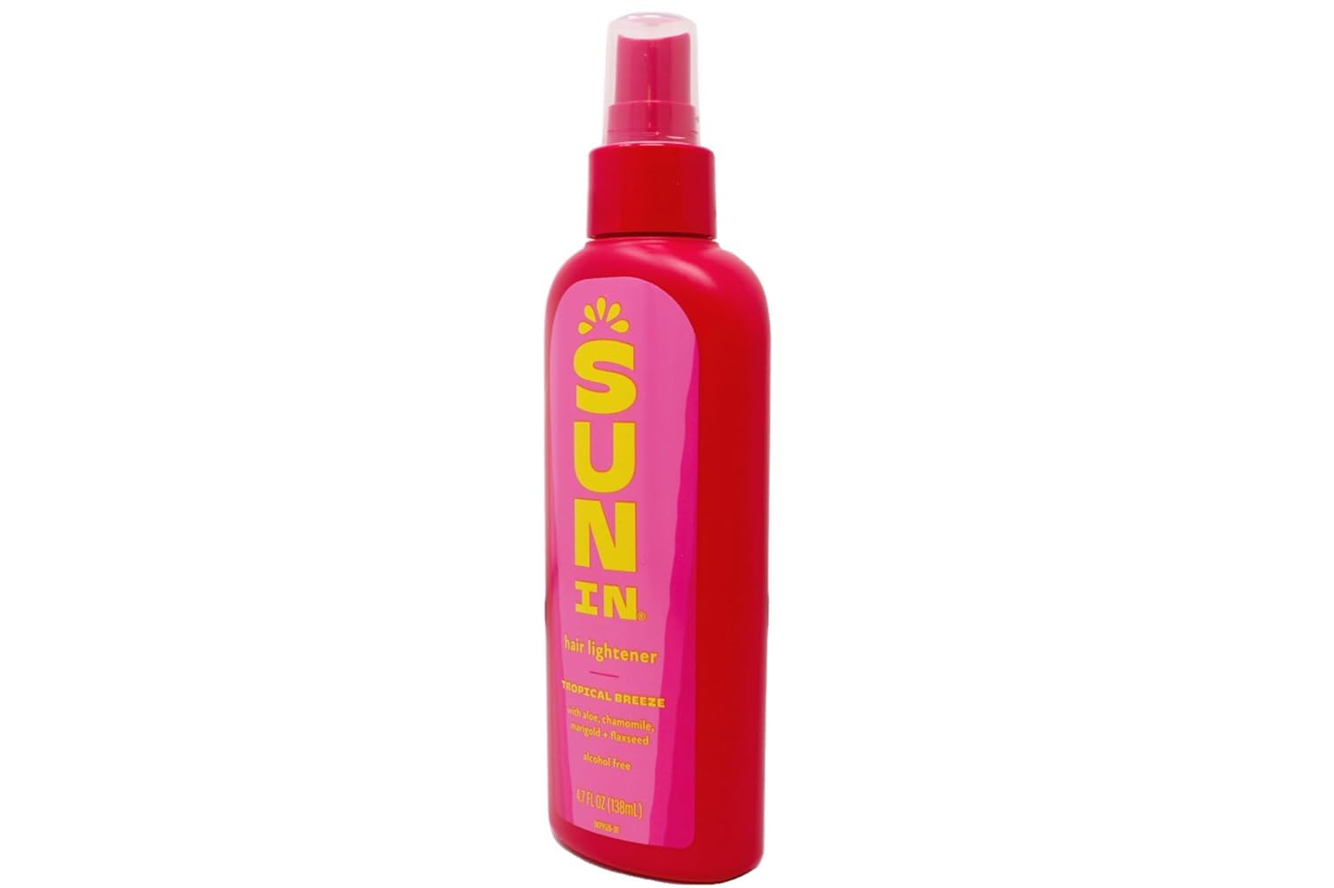 Parfum citron tropical Sun-In pendant l’utilisation, visuel en action.