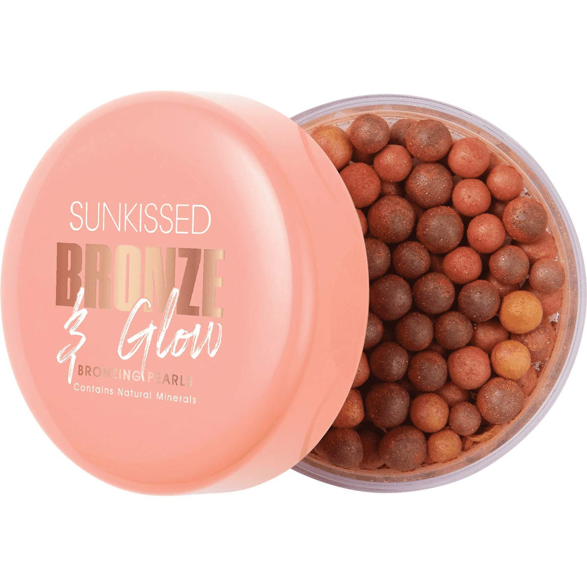 SUN KISSED perles bronzantes pour visage et corps, éclat naturel et fini satiné.