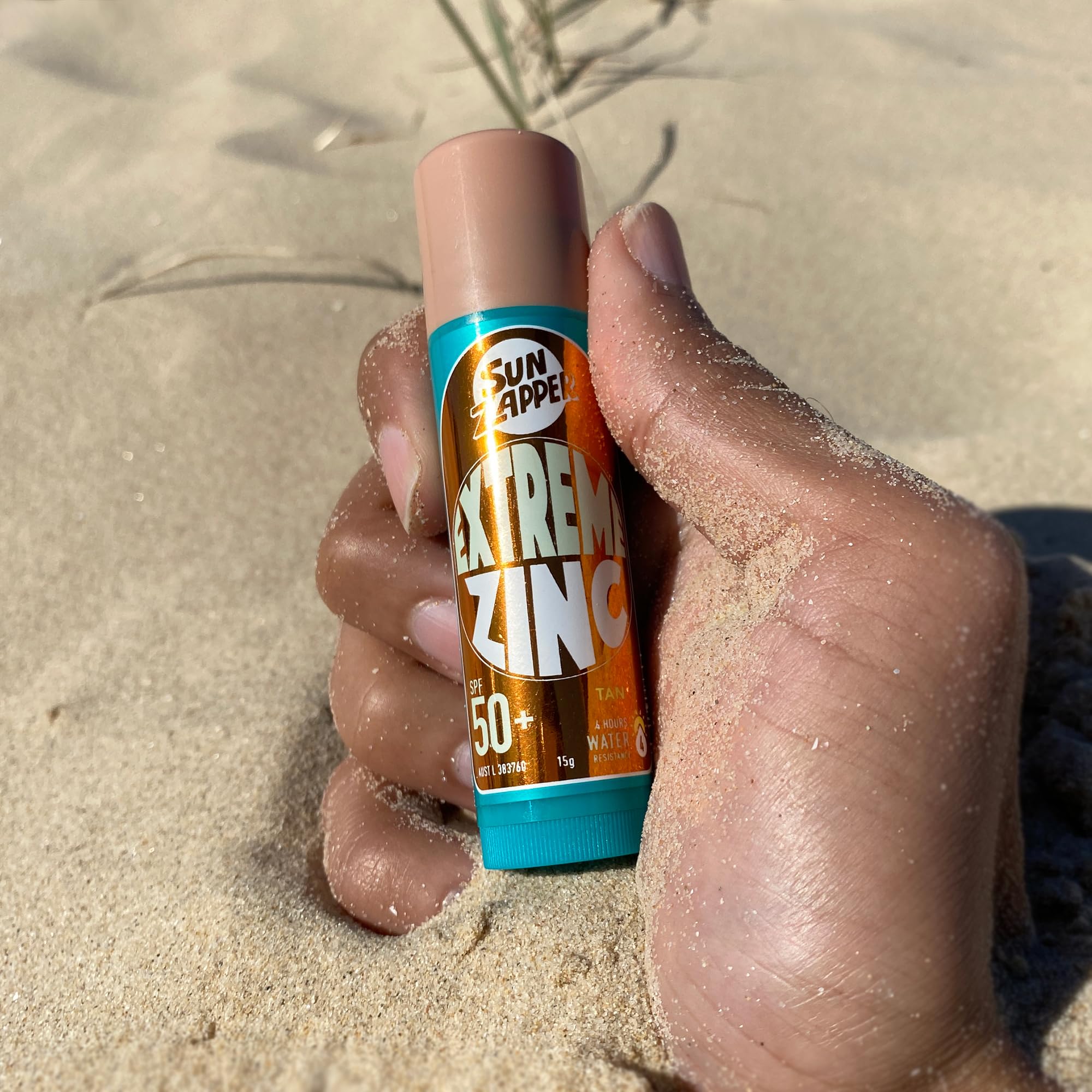 Sun Zapper de 15 g, bâton portable pour le visage et le corps.