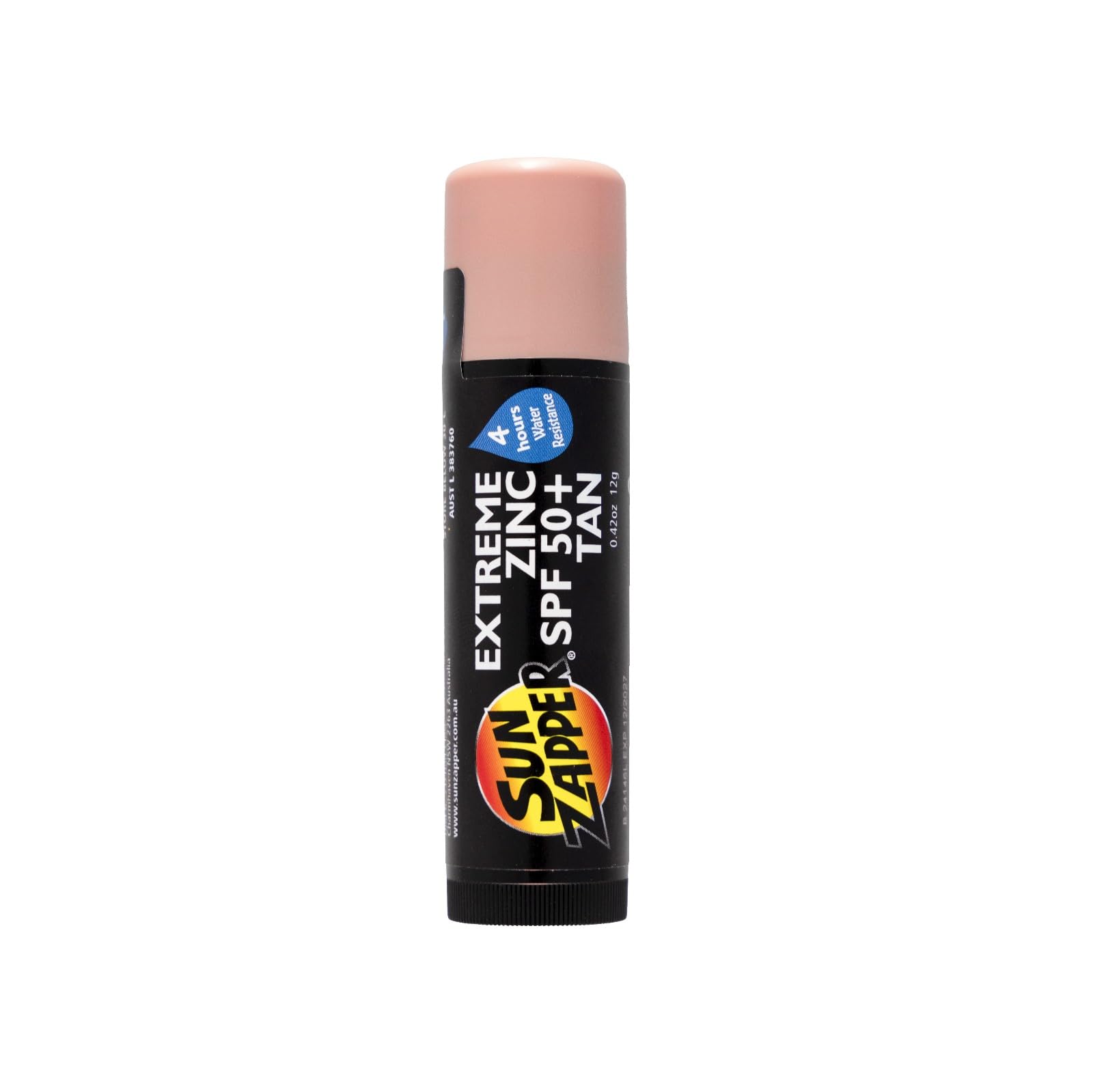 Sun Zapper baton zinc SPF50 application précise et facile.