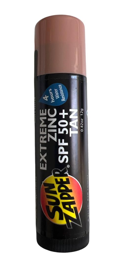 Sun Zapper baton zinc SPF50 soin enrichi d aloé et vitamine E.