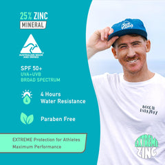 Sun Zapper baton zinc SPF50 teinte blanche visible pour vérifier.