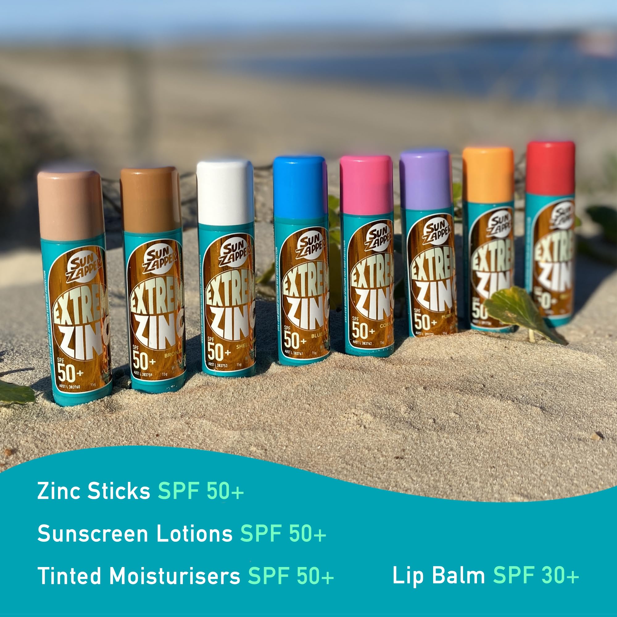 Sun Zapper Extreme Zinc Stick-respect des récifs marins et peau sensible