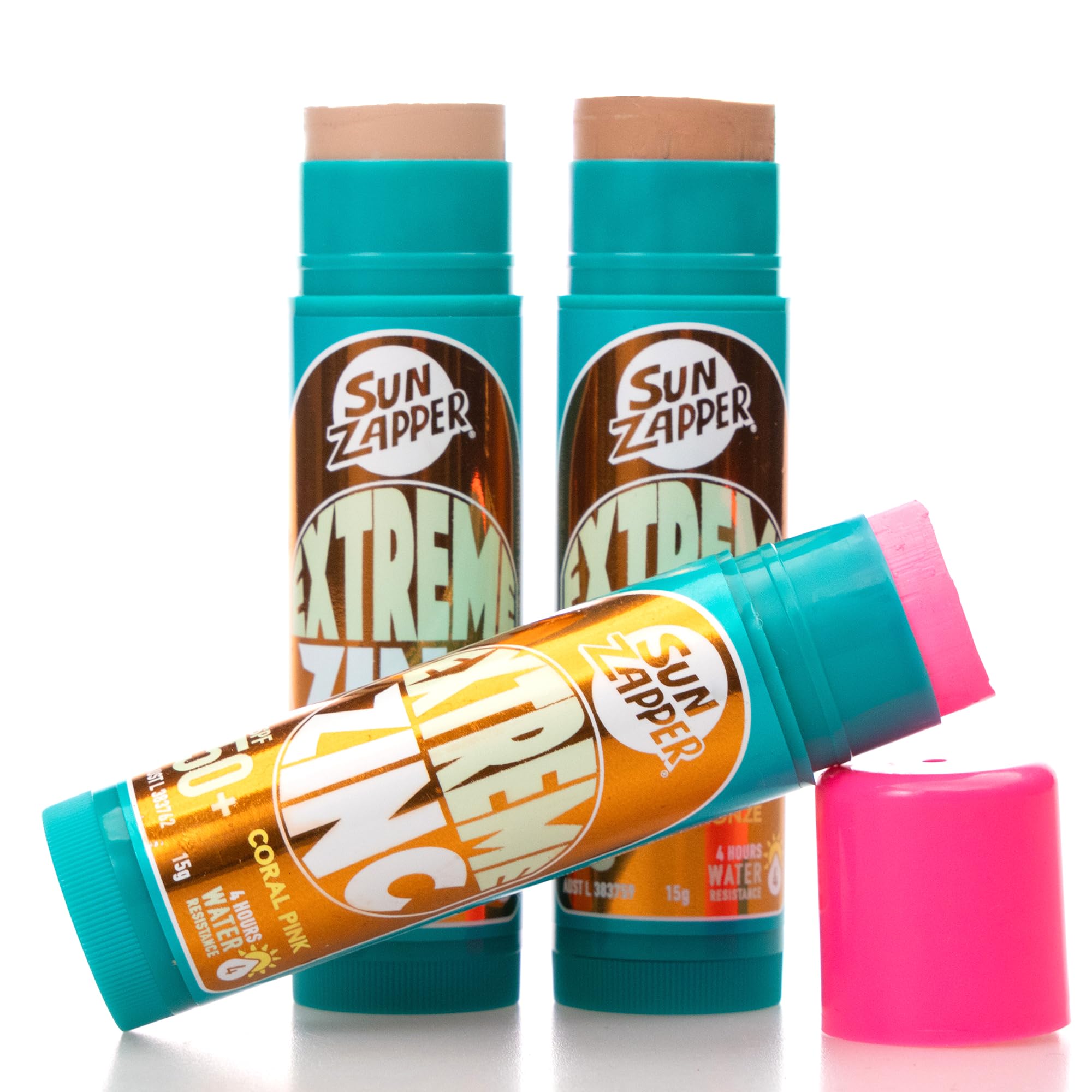 Sun Zapper Extreme Zinc Stick-teinte bronze sur joue, éclat chaleureux