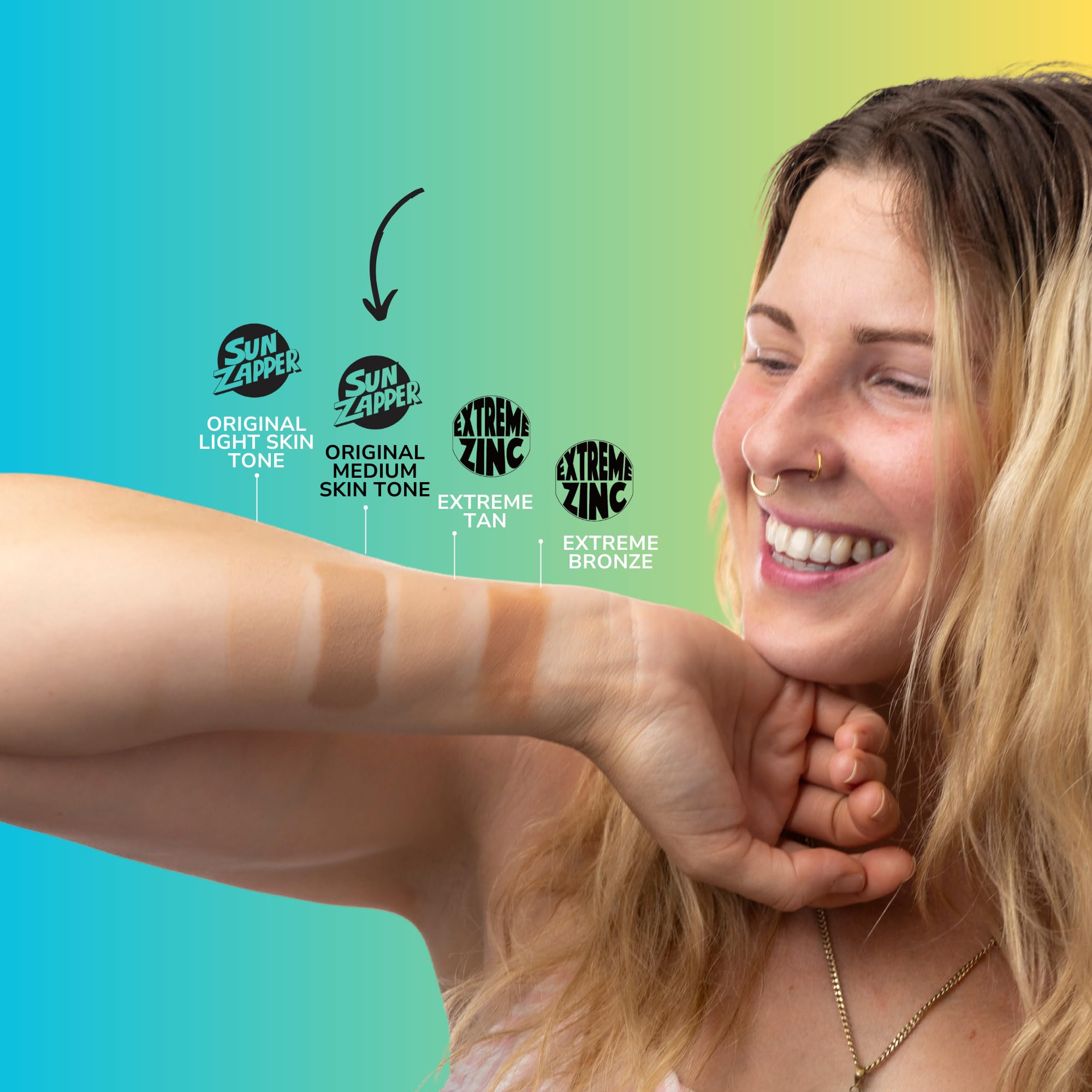 Sun Zapper on-the-go sport use during surfing and climbing
