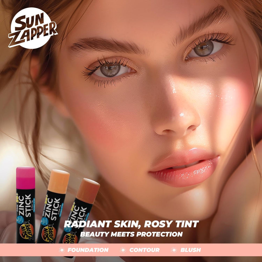 Sun Zapper Stick teinte lèvres, couleur subtile pour lèvres et joues.