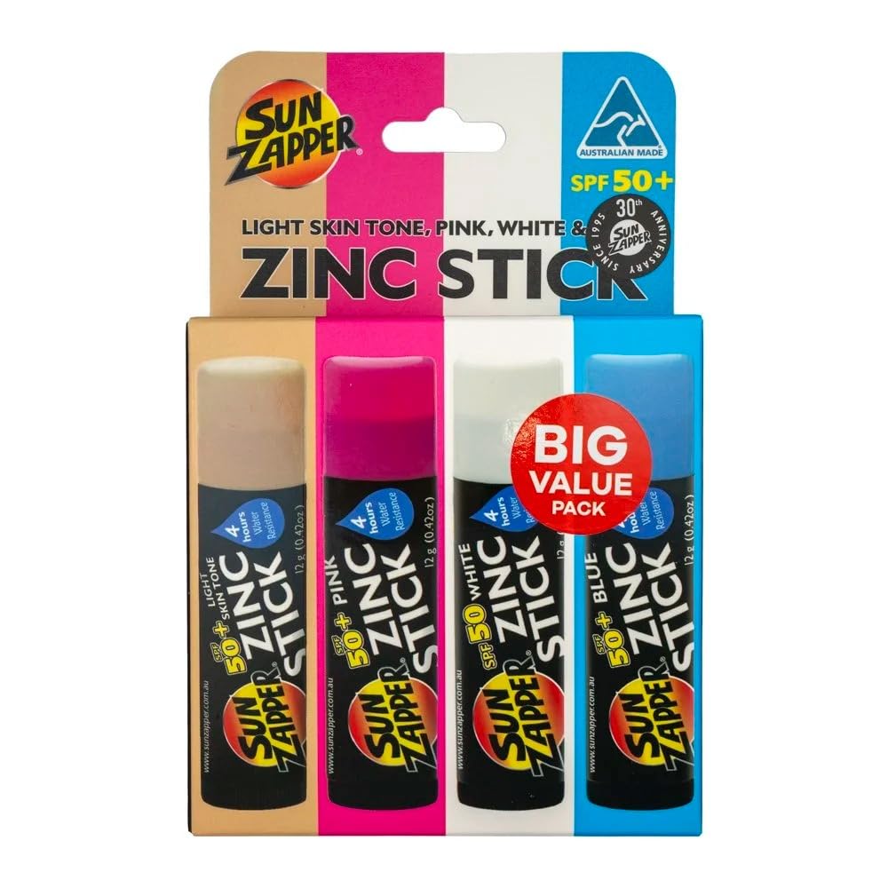 Sun Zapper pack plage avec quatre sticks colorés pour toute la famille.