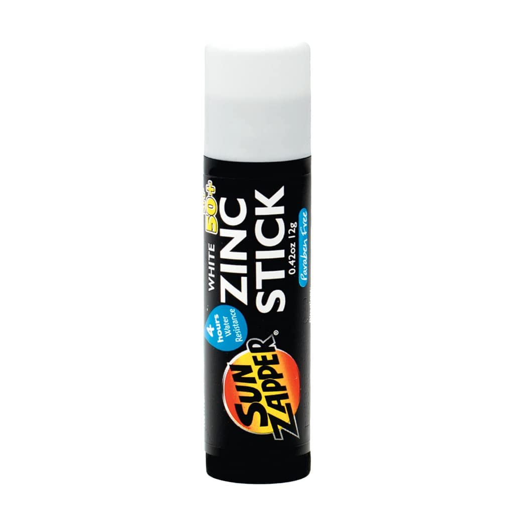 Sun Zapper sunscreen stick SPF 50+ packaging demonstrates mineral protection for all ages