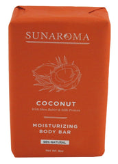 Sunaroma Savon coco 8oz 3-pack – emballage pratique et attractif.