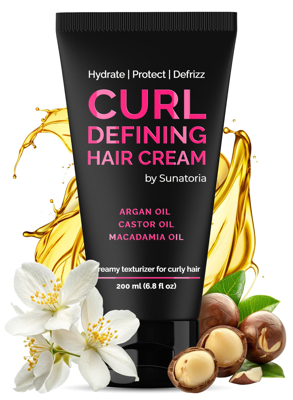 Sunatoria Crème Boucles Definies: hydratation légère pour des boucles brillantes et bien définies.