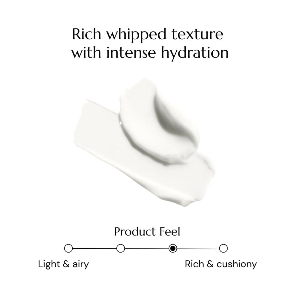 Sunborn Organics Pure Whipped Tallow Balm texture prête à l'emploi sur mains et lèvres.