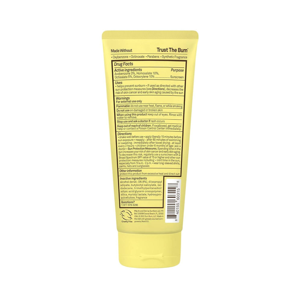 Sun Bum Kids SPF 50, lotion adaptée aux activités des enfants et peaux sensibles.