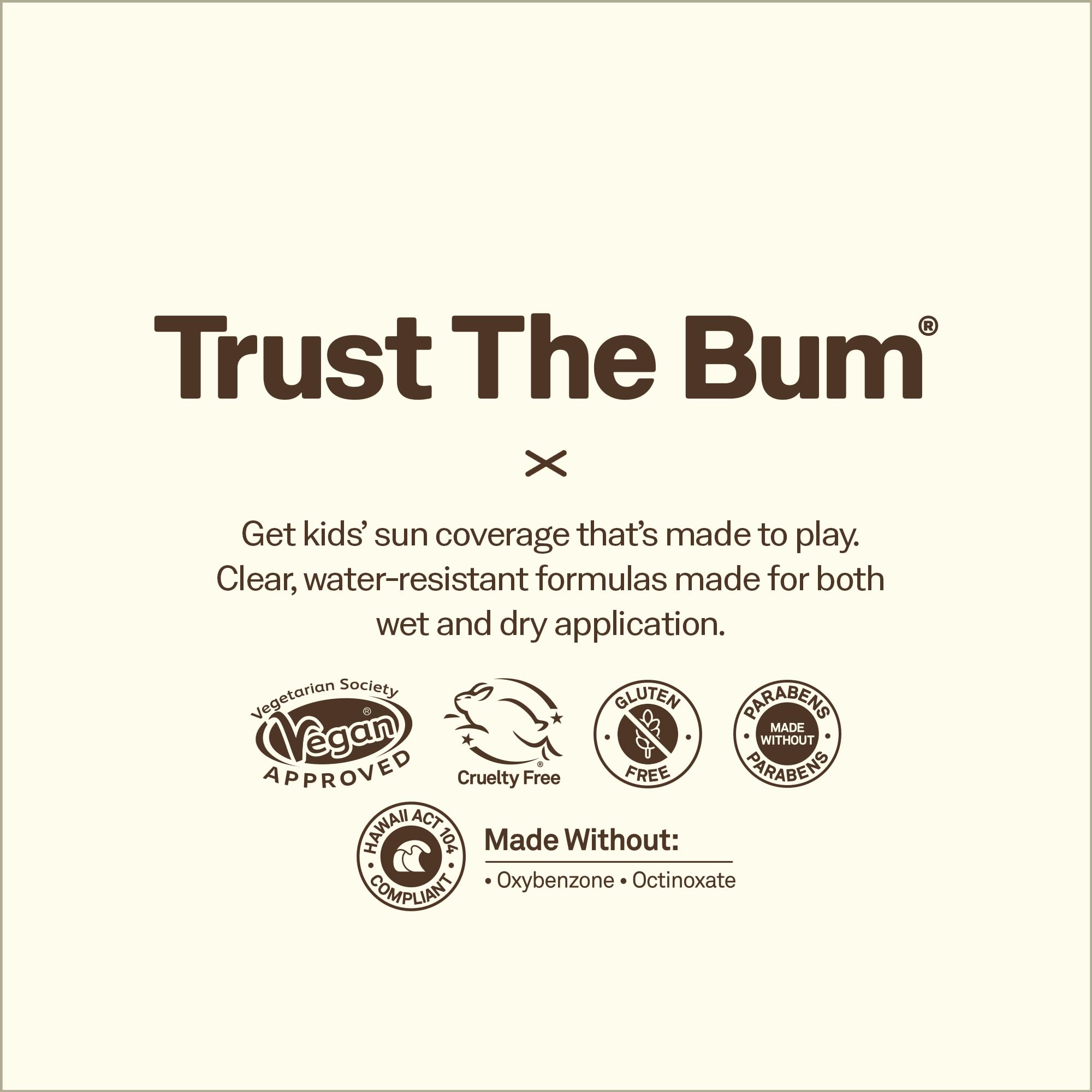 Sun Bum Kids SPF 50, formule dermatologiquement testée et sans parfum synthétique.