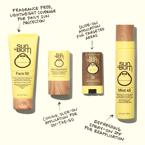 Sun Bum Original SPF 50 format voyage 3oz, pratique pour les déplacements.