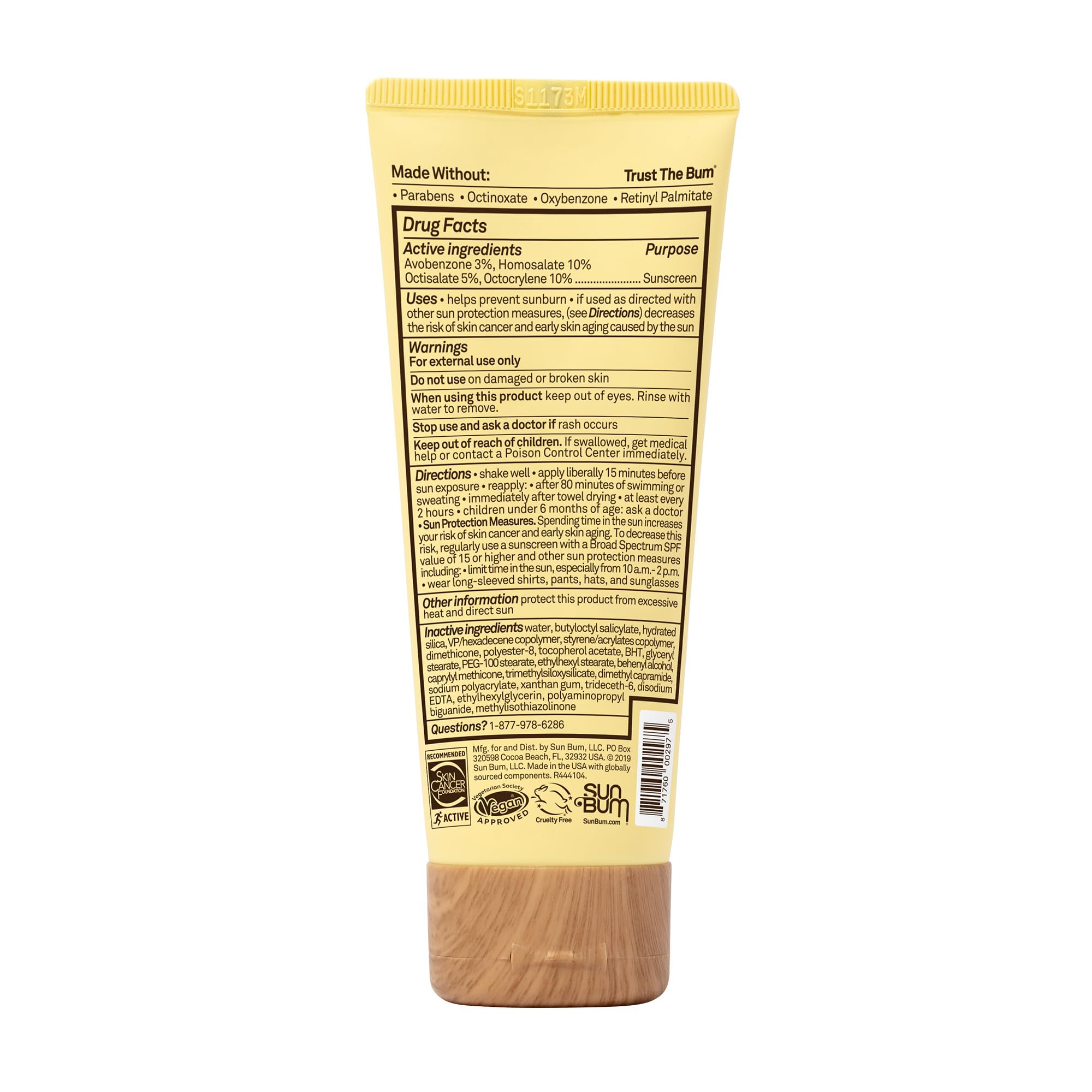 Sun Bum Original SPF 50, protection UV quotidienne et soin hydratant.