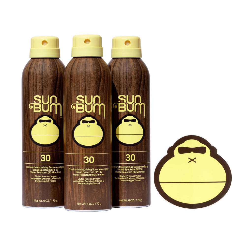 Sun Bum Original spray SPF 30 en bouteille, protection pratique lors des sorties plage.