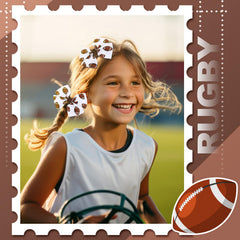 Suncalla accessoire cheveux football brun blanc glitter, parfait pour compléter une tenue sportive.