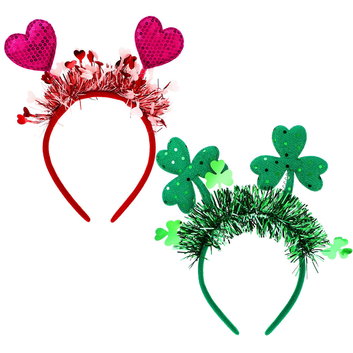 Bandeau Suncalla coeur scintillant rose, parfait pour Valentine.