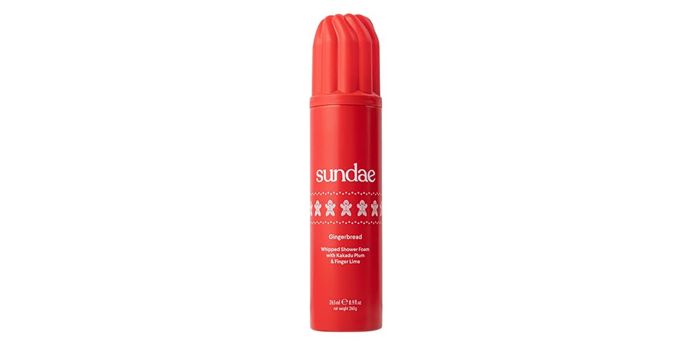 Sundae édition limitée gingembre, flacon visible, mousse douche parfumée pour un rituel festif.