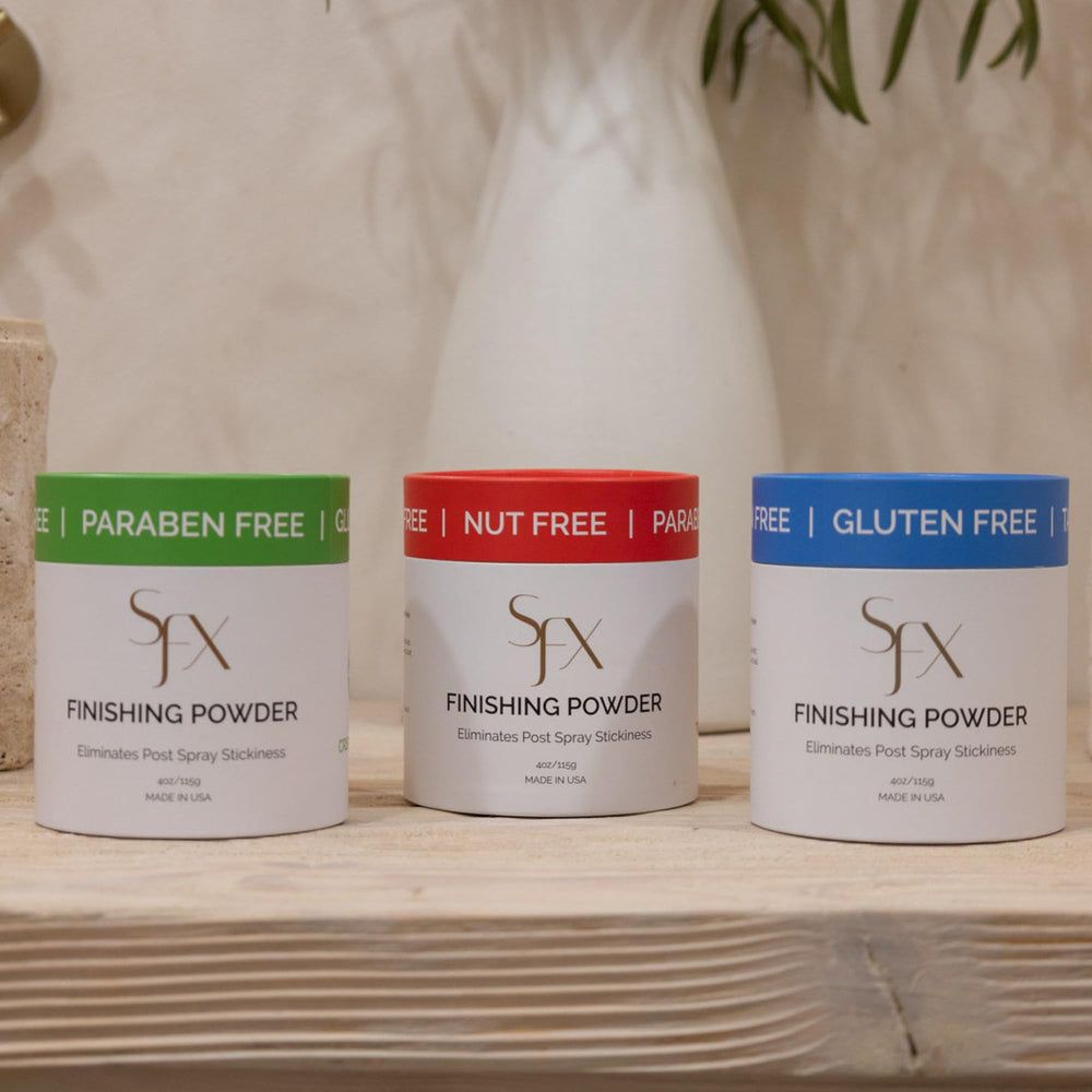 SunFX Ingrédients Sans Talc Vegan Sans Gluten pour la peau.