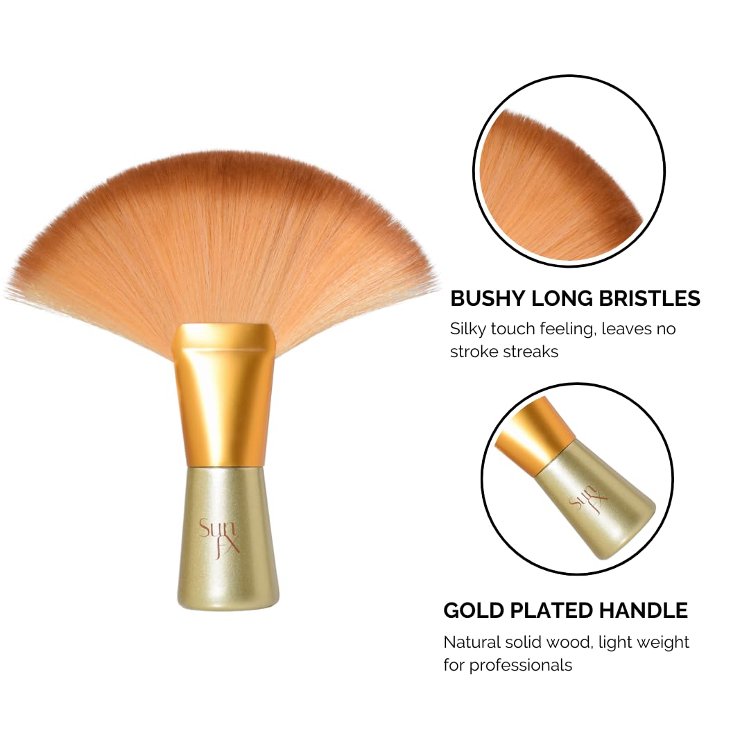 Pinceau SunFX application de poudre sans traces pour salon professionnel.