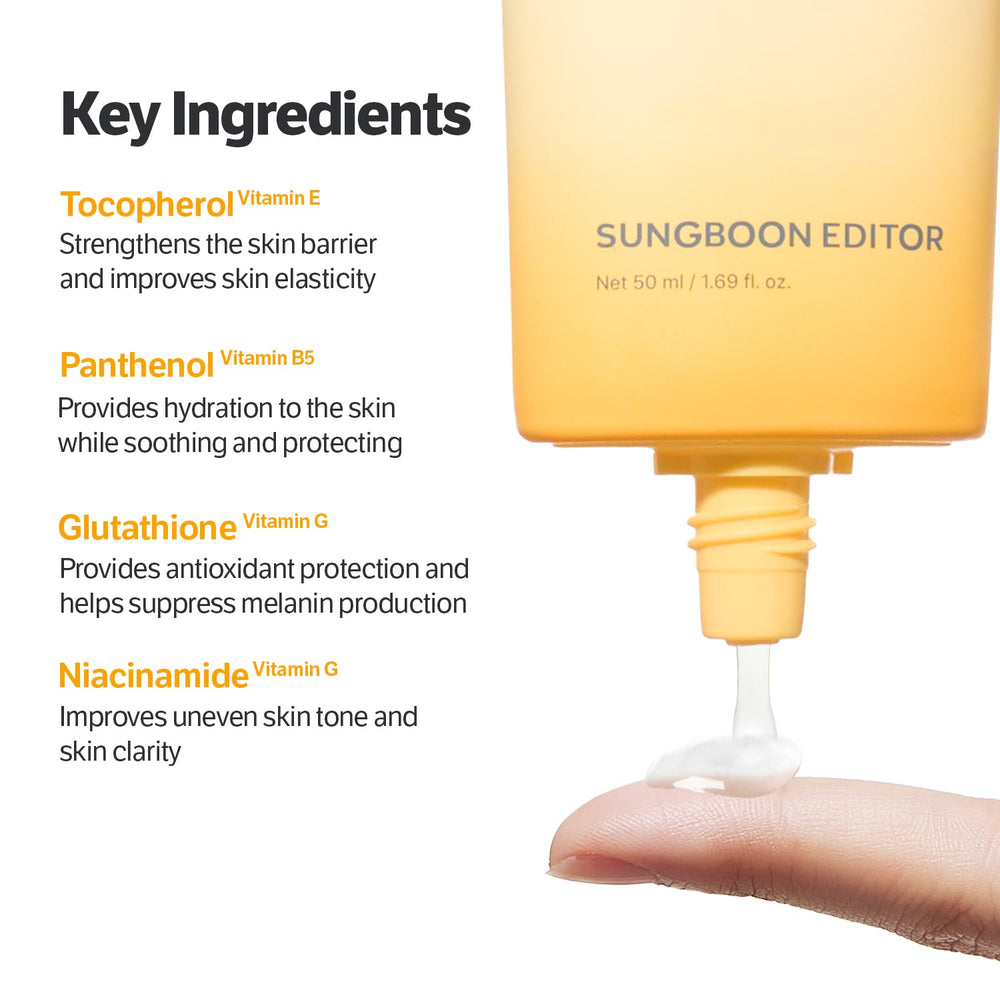 SUNGBOON EDITOR ingrédients-panthenol-tocopherol hydratent et apaisent la peau.