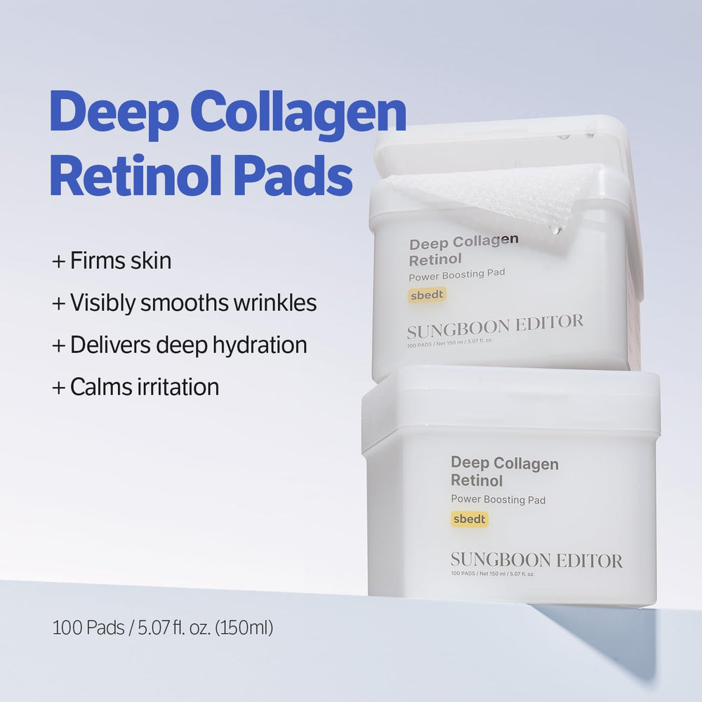 SUNGBOON EDITOR Tampons Collagen Retinol – zone cou et menton, hydratation ciblée