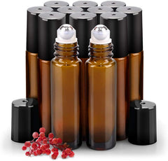 Sungwoo bouteille roll-on ambrée de 10 ml en verre, pratique pour les voyages
